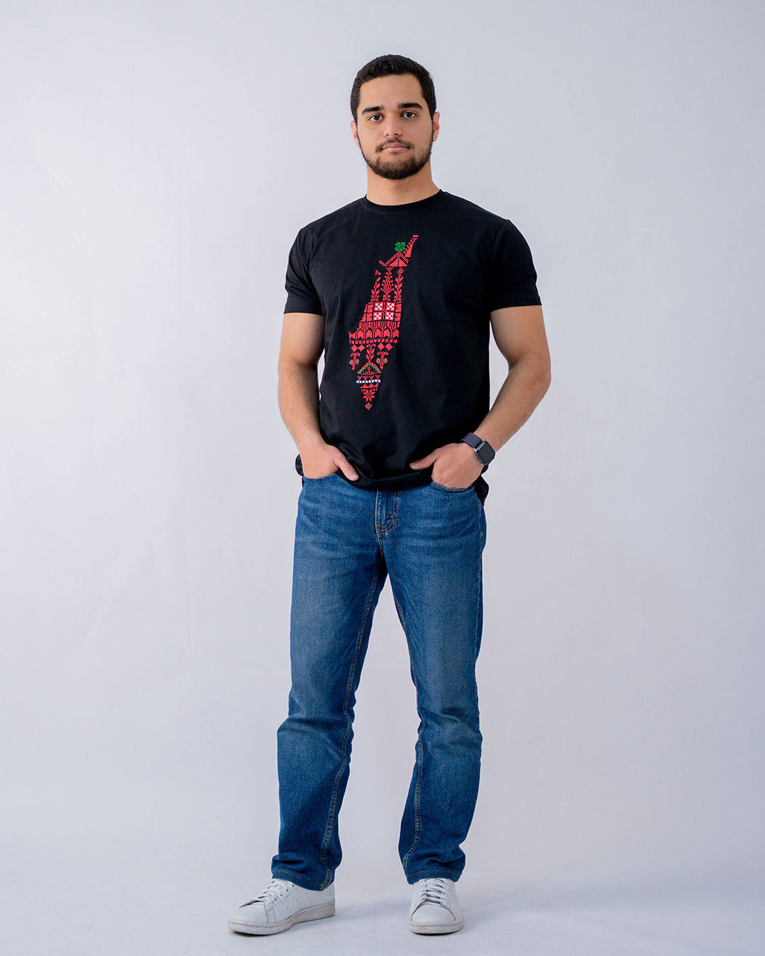Men Falastin Black T-Shirt