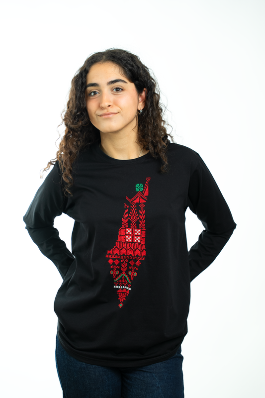 Falastin Black Long sleeve  T-Shirt