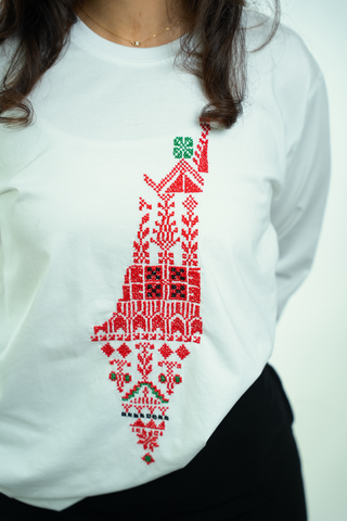 Falastin White  Long sleeve T-Shirt