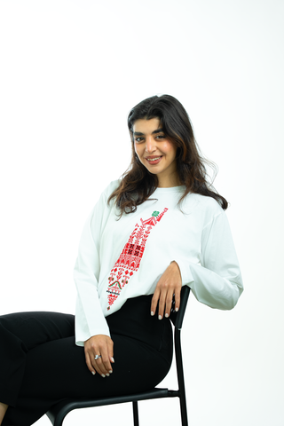 Falastin White  Long sleeve T-Shirt