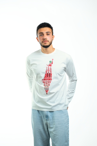 Men Falastin White Long Sleeve