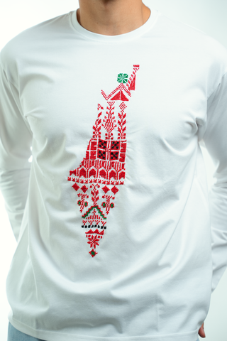 Men Falastin White Long Sleeve