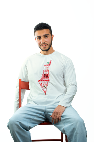 Men Falastin White Long Sleeve
