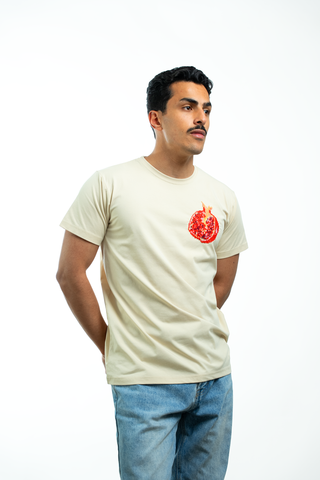 Men Rumman Biege T-shirt