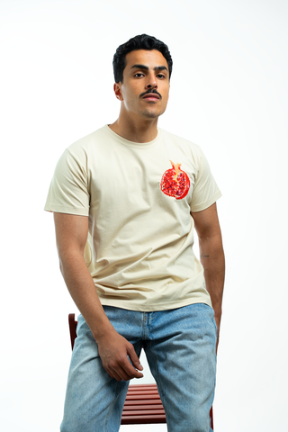 Men Rumman Biege T-shirt