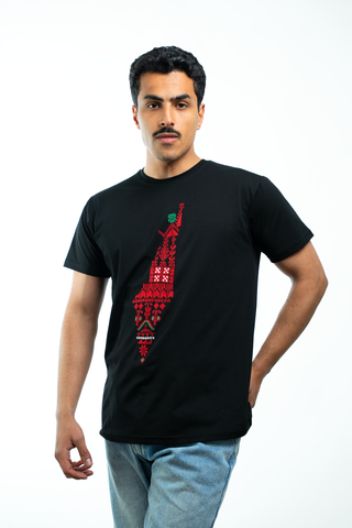 Men Falastin Black T-Shirt