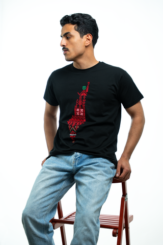 Men Falastin Black T-Shirt
