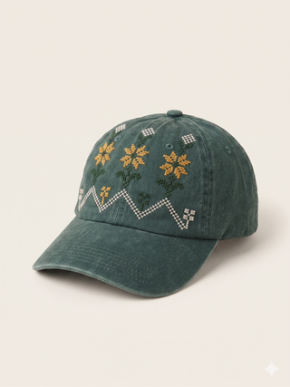 Ward Al-Balad Green Cap