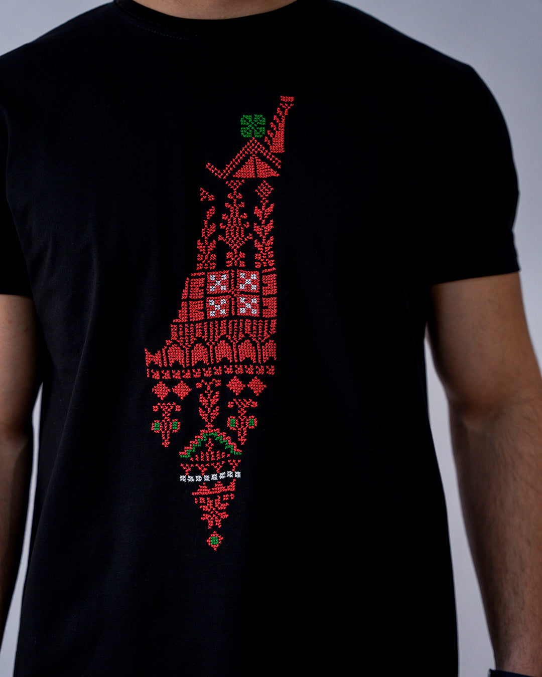 Men Falastin Black T-Shirt