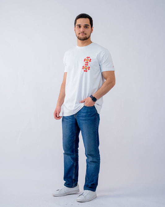 Men Bir Saba`a T-shirt - Azhar (Flower)