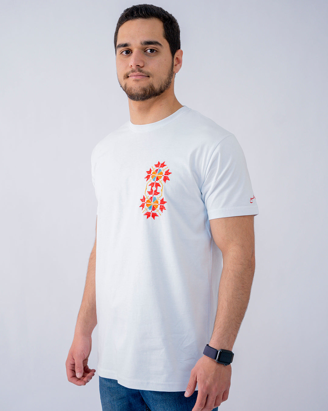 Men Bir Saba`a T-shirt - Azhar (Flower)